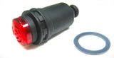 Waterproof IP65 Pulsating 100db Tonal Alarm Buzzer w/ Rubber Boot+Bright LED 12V Marine Socket  CAL1+WP/sw
