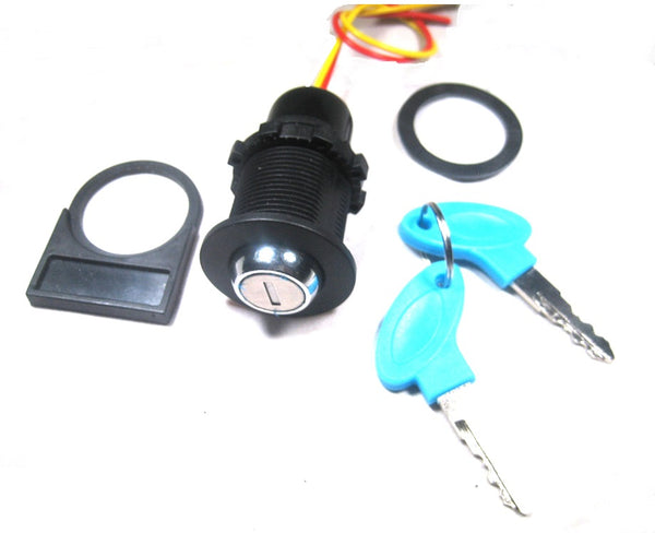 Labeled Key Switch SPDT Waterproof Panel Mount 12 Volt Ignition Accessories.#Cswk2/sw/lbl