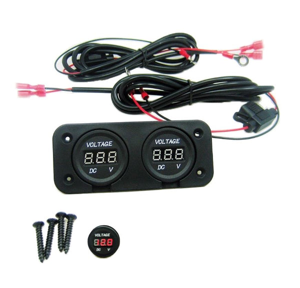 Two Battery Voltmeter Monitor Marine Boat House Banks Starting With Cables