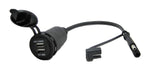 SAE to USB Charger Adapter Fast Charge 4.8 Amps Motorcycle Handlebar 3/4" 7/8 1" #CP+SBPN/SMNT+SAE/CP