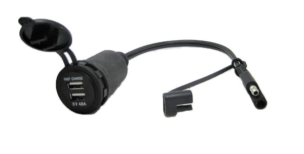 SAE to USB Charger Adapter Fast Charge 4.8 Amps Motorcycle