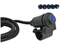 Single Rocker LED Switches SPST Waterproof 12V Motorcycle Handlebar  72" cable #swb1+smnt+Brn72+sbpn-3