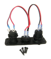 Triple Socket 12 Volt Plug Outlet Power Jack Wire Jumper (Jumper Only) #Qcn8
