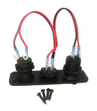 Triple 3.1 A USB Charger + Blue Voltmeter +12 Volt Socket Panel Outlet Fused Harness #QCN/CR/CVB/CYBD/Qplt/4#/B36