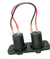Dual Heavy Duty 20 Amp 12 Volt RV Plug Lighter Socket High Power Outlet Panel #y/2ctd/t/4sq