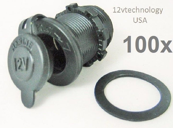 100X Waterproof Motorcycle Accessory Lighter Socket 12 Volt Power Outlet Plug - 12-vtechnology