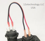 Battery Socket + Voltmeter Dash Status Monitor Solar Marine 12 Volt RV Plug Outlet - 12-vtechnology
