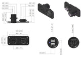 New USB 3.1 Amp Charger and Voltmeter Panel Mount Marine 12 V Motorcycle Outlet - 12-vtechnology