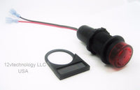 Labeled Tonal Beep Signal Alarm Buzzer + LED 12 Volt AC DC Marine Socket Panel Mount - 12-vtechnology