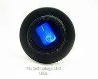 Waterproof Rocker Toggle Switch SPST Socket 12V Marine Blue LED Panel Dashboard - 12-vtechnology