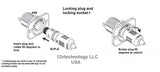 Accessory Lighter 12V True Locking Plug For Socket Marine Motorcycle Waterproof - 12-vtechnology
