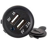 Blue Voltmeter + 3.1 Amp USB Charger +12 V Plug Socket + Power Jack Switch SPST - 12-vtechnology