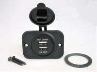 Maximum Power USB Charger True 4.8 Amps Dual Plug Socket Waterproof Motorcycle - 12-vtechnology
