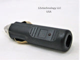 Waterproof Appliance Plug High Current Heavy Duty 12V Fused Lighter Style 20 Amp - 12-vtechnology