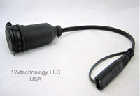 Quality SAE Cable to USB Charger Adapter 3.1 Amps Motorcycle Handlebar No LED - 12-vtechnology