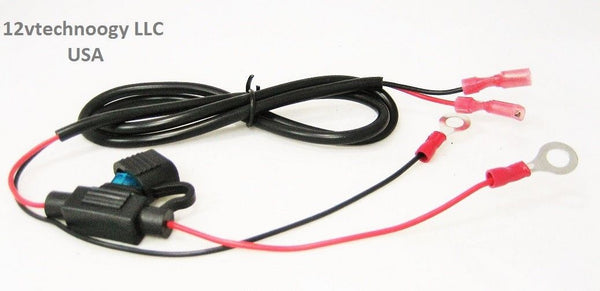 Accessory Lighter Socket Outlet Jack 12 Volt Wire Harness Loom 36” Motorcycle - 12-vtechnology