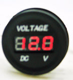 12V Battery Bank Voltmeter Monitor RV Marine House Starting Wired + Switch Red - 12-vtechnology