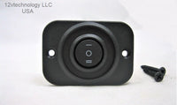 Double Pole Double Throw (DPDT) Rocker Switch Center Off Double 12V Round Black - 12-vtechnology