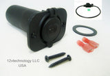 Waterproof Accessory Lighter Plug Socket Outlet 12V Marine, Boot, Fuse Holder - 12-vtechnology