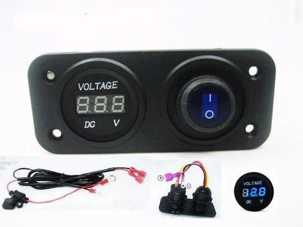 12V Battery Bank Voltmeter Monitor RV Marine House Starting Wired