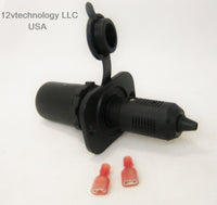 Lighter accessory socket locking plug, boot marine 12 v - 12-vtechnology