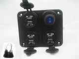 Waterproof Panel 12.6 Amp USB Charger Outlet Socket Power LED Switch Wired 12V - 12-vtechnology