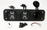 6.2 Amp Twin USB Chargers +Marine 12 Volt Panel Socket Power Outlet Plug Jack - 12-vtechnology