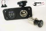 Wired Accessory + Cigarette Lighter Plug Socket Power Outlet Boat 12V Voltmeter - 12-vtechnology