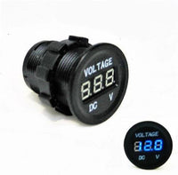 12 Volt 24V DC Blue Voltmeter Digital Battery Monitor Tester Minder Panel Mount 60" - 12-vtechnology