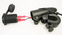 Fits Harley Handlebar 12 V Motorcycle Lighter Socket Power Outlet Plug Mount - 12-vtechnology