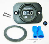 Large Body 12 /24 DC Blue Voltmeter Digital, Chargers Outlet Socket  Motorcycle - 12-vtechnology