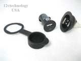 USB Charger Plug Cigarette Socket 12V Outlet Power Motorcycles Adapter Insert - 12-vtechnology