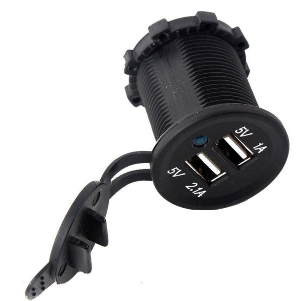 Waterproof Dual USB Charger Socket Outlet 3.1 A Panel Mount Plug Motor –  12vtechnology LLC