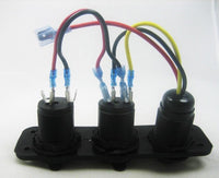 3.1 Amp USB Charger + 12V  LED Socket + Blue Switched Panel Outlet + Wires - 12-vtechnology