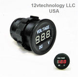 12V 24V DC Red Voltmeter Digital Battery Monitor Tester Minder Panel Mount - 12-vtechnology