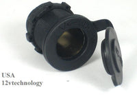 Weatherproof Motorcycle Acessory Lighter Socket 12 Volt Power Outlet Marine Use - 12-vtechnology
