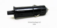 Waterproof Heavy Duty 12 volt 25 amp Accessory Lighter Fused Socket Plug + Skirt - 12-vtechnology