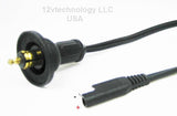 Powerlet Straight Plug to SAE Battery Tender Charging Cable Fits PAC-072-18 - 12-vtechnology