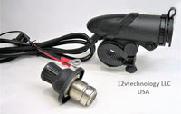 Motorcycle 12V Cigarette Lighter Plug & Socket  Outlet Handlebars 7/8 - 1-1/4" - 12-vtechnology