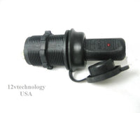 Weatherproof Heavy Duty 12 volt 20A Accessory Lighter Rugged Fused Plug +Skirt - 12-vtechnology