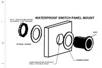 Double Sealed Waterproof Red LED Rocker 12V Toggle Switch SPST Marine Round IP66 - 12-vtechnology
