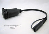 SAE Cable to USB Charger Adapter 3.1 Amps Motorcycle Handlebar 3/4" - 1" No LED - 12-vtechnology
