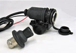Waterproof Motorcycle 12V Cigarette Lighter Outlet, Plug & Handlebars 3/4" to 1" - 12-vtechnology