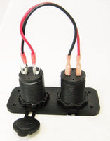 Wired Accessory + Lighter Plug Socket Power Outlet Boat 12V Voltmeter 60" Wires - 12-vtechnology