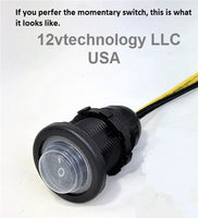 Waterproof 12 Volt Motorcycle Handlebar 7/8" to 1-1/4" On/Off Rocker Switch 60 wire - 12-vtechnology
