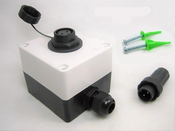 Waterproof Junction Box Case & Two 2 Pin Wire Connector Marine 12V Plug Socket - 12-vtechnology