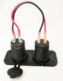 Dual USB 3.1A Charger + Voltmeter Panel Mount Marine 12V Motorcycle Power Outlet - 12-vtechnology