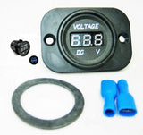 12 Volt 24V DC Blue Voltmeter Digital Battery Monitor Tester Minder Panel Mount - 12-vtechnology