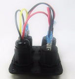 3.1 Amp USB Charger + Voltmeter +12V Lighter Socket + Pug + Switch Panel Outlet - 12-vtechnology