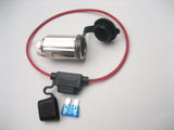 Metal Cigarette Lighter Socket, Power Outlet 12 Volt W/ Fuse Marine Motorcycle - 12-vtechnology